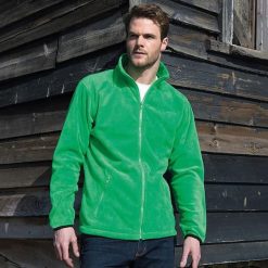Kurtka Męska Polarowa Fashion Fit. Niebieskie kurtki męskie RESULT, na zimę, l, bez wzorów, z materiału, sportowe, bez kaptura. Za 99.99 zł.