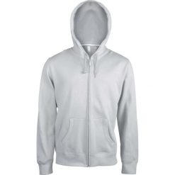 Bluza z kapturem i zamkiem błyskawicznym Kariban blanc. Białe bluzy z kapturem męskie KARIBAN, xs, z bawełny. Za 219.00 zł.