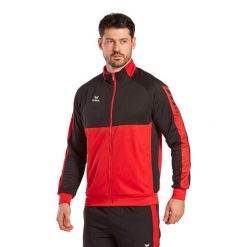 Kurtka z dresu Erima Worker Six Wings. Czarne kurtki męskie Erima, bez wzorów, z dresówki, sportowe, bez kaptura. Za 296.99 zł.