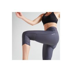 Legginsy fitness kardio 7/8 szare damskie. Niebieskie legginsy damskie DOMYOS, l, bez wzorów, z elastanu, na fitness i siłownię. Za 74.99 zł.