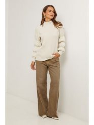Soft Cashmere Sweter w kolorze kremowym rozmiar: 34/36. Brązowe golfy damskie Soft Cashmere, bez wzorów, prążkowane, bez ramiączek. Za 143.99 zł.