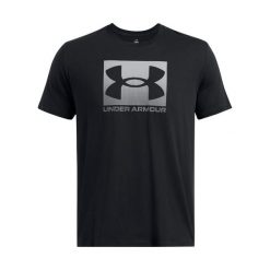 T-shirt Under Armour Boxed. Czarne t-shirty męskie Under Armour, m, bez wzorów, bez kołnierzyka. Za 212.00 zł.