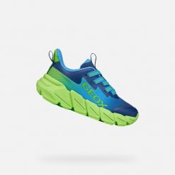 Buty GEOX J FLEXYPER FAST BOY Niebieski. Niebieskie buty fitness męskie Geox, do biegania. Za 226.99 zł.