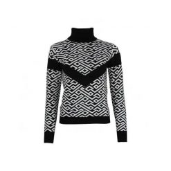 Damski sweter z golfem Peak Mountain Adiamant. Czarne golfy damskie Peak Mountain, bez wzorów, bez ramiączek. W wyprzedaży za 280.00 zł.
