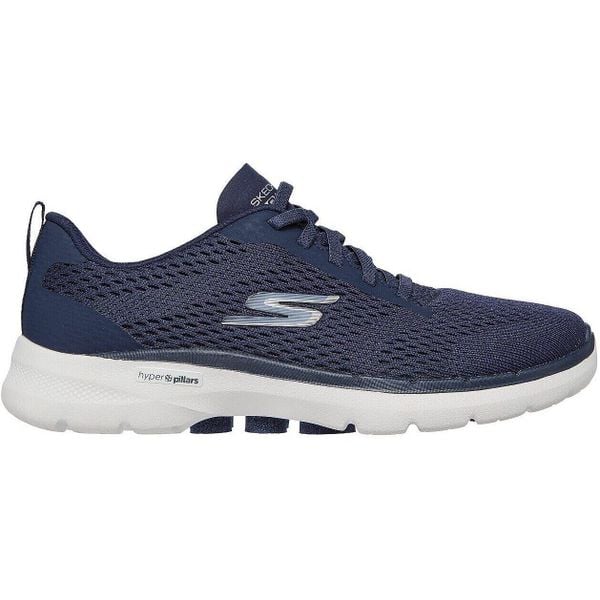 Buty sportowe damskie Skechers Go Walk 6 bold Visio. Niebieskie buty sportowe na co dzień damskie Skechers, bez wzorów. Za 390.00 zł.