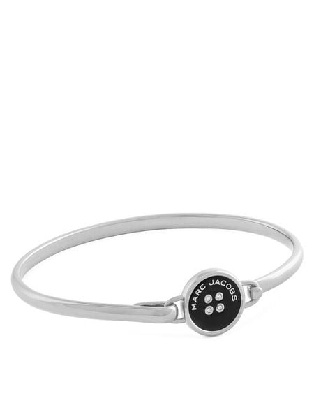 Marc Jacobs Bransoletka The Button Hinge Bracelet 2R4JBR001J34 Srebrny. Szare bransoletki damskie MARC JACOBS, metalowe. Za 339.99 zł.