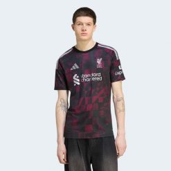 Koszulka piłkarska ADIDAS Liverpool 26/27 trzecia. Bluzki sportowe damskie Adidas, m, bez wzorów, z materiału, bez ramiączek. Za 439.99 zł.