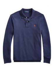 Polo Ralph Lauren Polo 323708858024 Granatowy Slim Fit. Niebieskie t-shirty chłopięce Polo Ralph Lauren, bez wzorów, z bawełny, bez ramiączek. Za 319.99 zł.