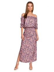 Stylove Sukienka ze wzorem rozmiar: M. Sukienki damskie Stylove, m, bez wzorów, z wiskozy, bez kołnierzyka, bez ramiączek, maxi. Za 284.82 zł.
