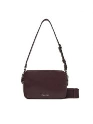 Calvin Klein Torebka LV04F3165G Bordowy. Czerwone torebki klasyczne damskie CALVIN KLEIN, bez wzorów, ze skóry, bez dodatków. Za 309.99 zł.