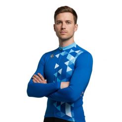 Koszulka kolarska z długim rękawem Alturo - Niebieska. Niebieskie koszulki męskie z długim rękawem C-LAB, z włókna. W wyprzedaży za 446.25 zł.