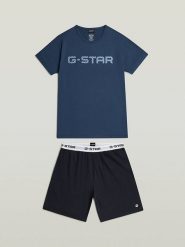 G-Star Piżama w kolorze niebiesko-czarnym rozmiar: L. Czarne piżamy męskie G-Star, l, bez wzorów, z bawełny, bez ramiączek. Za 134.95 zł.