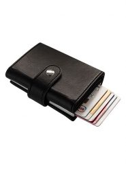 MORI Skórzany portfel w kolorze czarnym - 10 x 7 x 2 cm rozmiar: onesize. Czarne portfele męskie MORI, bez wzorów, z materiału. Za 56.99 zł.