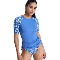 Koszulka rash vest z krótkim rękawem dla Kobiety THE CLASSIC LYCRA Niebieski. Niebieskie bikini damskie Roxy, xl, bez wzorów, z elastanu, bez kołnierzyka. Za 169.99 zł.