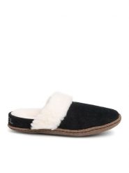 Sorel Kapcie Nakiska Slide II NL3655 Czarny. Czarne kapcie damskie Sorel, ze skóry. Za 249.00 zł.