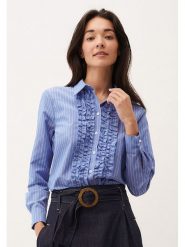 More & More Bluzka w kolorze niebieskim rozmiar: 38. Niebieskie bluzki damskie MORE & MORE, bez wzorów, bez kołnierzyka, bez ramiączek. Za 97.45 zł.