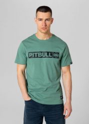 Koszulka sportowa męska Pitbull West Coast T-S Hilltop 170. Zielone t-shirty sportowe męskie PITBULL, m, z bawełny, bez ramiączek. Za 89.00 zł.