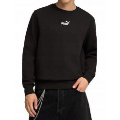 Bluza na co dzień Męska Puma Sportowa Bawełniana Bez Kaptura. Czarne bluzy bez kaptura męskie Puma, m, z bawełny. Za 199.00 zł.