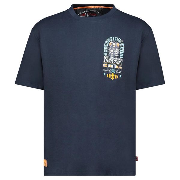 T-Shirt Geographical Norway JAKADO DB NAVY MEN 254 granatowy męska. Niebieskie t-shirty męskie Geographical Norway, m, bez wzorów, bez kołnierzyka. Za 89.00 zł.