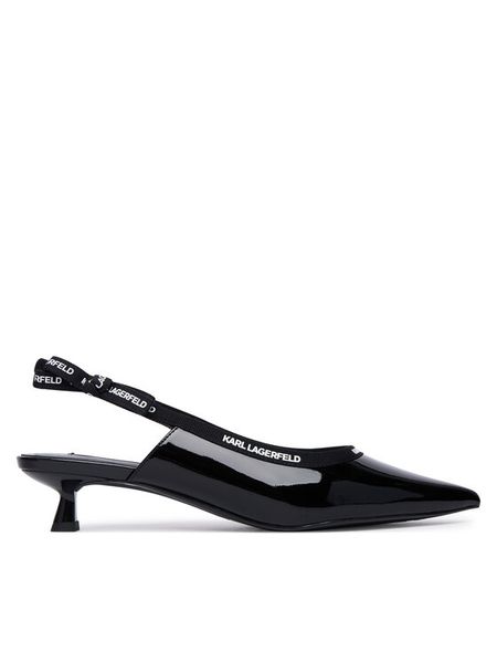 KARL LAGERFELD Czółenka Pasha KL30109R Czarny. Czarne czółenka damskie Karl Lagerfeld, bez wzorów, ze skóry, bez obcasa. Za 834.99 zł.