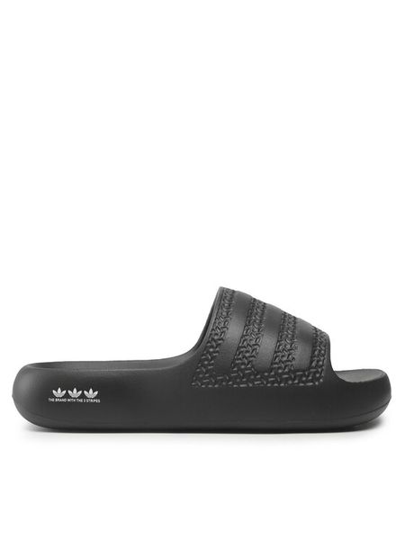 Adidas Klapki Adilette Ayoon Slides GX1979 Czarny. Czarne kalosze damskie Adidas, bez wzorów, z syntetyku. Za 119.99 zł.