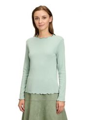 CARTOON Koszulka w kolorze miętowym rozmiar: 38. Niebieskie bluzki damskie Cartoon, bez wzorów, bez kołnierzyka, bez ramiączek. Za 61.02 zł.