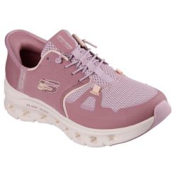 Damskie GLIDE-STEP PRO Slip-On Ciemna malwa. Czerwone trampki i tenisówki damskie Skechers, bez wzorów, z materiału. W wyprzedaży za 404.15 zł.