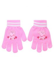 Peppa Pig Rękawiczki "Świnka Peppa" w kolorze jasnoróżowym rozmiar: onesize. Różowe rękawiczki dziecięce peppa pig, prążkowane, bez ramiączek. Za 15.33 zł.