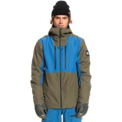 Kurtka snowboardowa męska Quiksilver Muldrow. Zielone kurtki męskie Quiksilver, m, bez wzorów, bez kaptura, narciarskie. Za 539.99 zł.