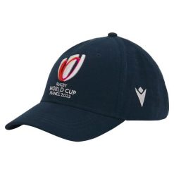Czapka Macron RWC France 2023. Niebieskie czapki męskie RUGBY WORLD CUP 2023, bez wzorów. Za 152.00 zł.