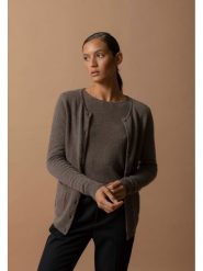 Perfect Cashmere Kaszmirowy kardigan w kolorze brązowym rozmiar: L. Brązowe kardigany damskie Perfect Cashmere, l, bez wzorów, z kaszmiru. Za 347.99 zł.
