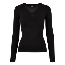 Damski sweter z dekoltem w szpic Urban Classics. Czarne swetry klasyczne damskie Urban Classics, na zimę, z nylonu, bez kołnierzyka. Za 191.00 zł.