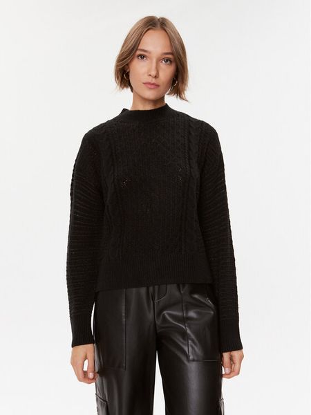 Guess Sweter W3BR37 Z2X40 Czarny Regular Fit. Czarne swetry klasyczne damskie Guess, xs, z syntetyku, bez kołnierzyka. Za 239.99 zł.