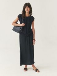 TATUUM Bluzka w kolorze granatowym rozmiar: 38. Niebieskie bluzki damskie Tatuum, bez wzorów, z wiskozy, bez kołnierzyka, bez ramiączek. Za 95.69 zł.