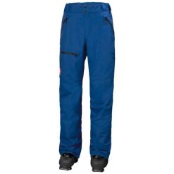 Spodnie narciarskie cargo Helly Hansen Sogn. Niebieskie spodnie materiałowe męskie Helly Hansen, bez wzorów, z materiału. Za 795.00 zł.