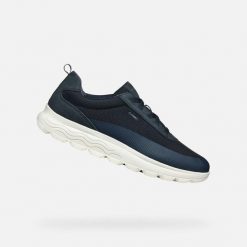 Buty GEOX U SPHERICA Niebieski. Niebieskie buty trekkingowe męskie Geox, z syntetyku, bez zapięcia, trekkingowe. Za 423.99 zł.