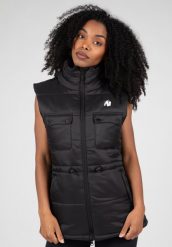 Lucia Kamizelka puchowa - Czarny. Czarne kamizelki damskie GORILLA WEAR, m, z nylonu. Za 366.00 zł.