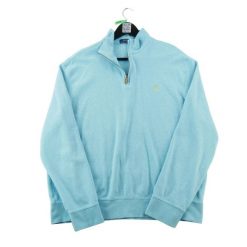 Second life - Bluza męska 1/4 zip 100% coton - Stan bardzo dobry. Niebieskie bluzy bez kaptura męskie Ralph Lauren, l, z bawełny. Za 249.96 zł.