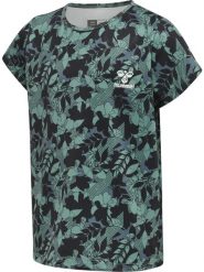 Koszulka dla dziewczynki Hummel Nanna. Niebieskie koszulki dziewczęce HUMMEL, z aplikacjami, z dżerseju, bez ramiączek. Za 128.00 zł.