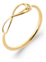 L'Atélier Précieux Pozłacany pierścionek z cyrkonią rozmiar: 54. Żółte pierścionki damskie L'Atélier Précieux, z cyrkonią, pozłacane. Za 100.99 zł.