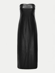 ONLY Sukienka z imitacji skóry Esther 15334722 Czarny Slim Fit. Czarne sukienki damskie Only, l, bez wzorów, ze skóry, bez kołnierzyka, bez ramiączek. Za 149.99 zł.
