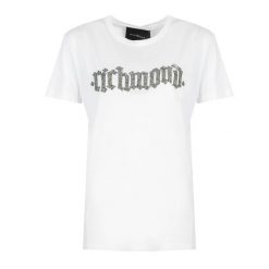 John Richmond T-Shirt "Nye" | RWP20208TS | Nye | Kobieta | Biały. Białe t-shirty damskie John Richmond, xxs, bez wzorów, z bawełny, bez kołnierzyka. W wyprzedaży za 319.00 zł.