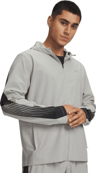 Kurtka Under Armour Velociti Storm Szara/Czarna Męska. Szare kurtki męskie Under Armour, m, bez wzorów, z materiału, bez kaptura. Za 345.15 zł.