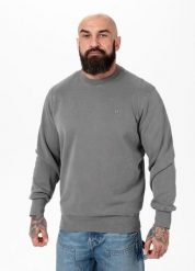 Bluza męska Pitbull Washed Lancaster. Szare bluzy bez kaptura męskie PITBULL, bez wzorów, sportowe, bez kołnierzyka, bez ramiączek. Za 139.99 zł.