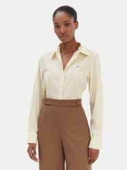 Tommy Hilfiger Koszula Ess WW0WW47169 Żółty Regular Fit. Żółte koszule damskie Tommy Hilfiger, bez wzorów, z bawełny, bez kołnierzyka, bez ramiączek. Za 309.99 zł.