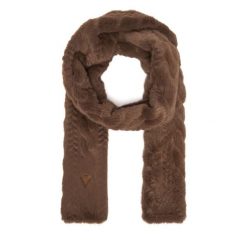 Szalik Guess. Brązowe szaliki i kominy damskie Guess, z aplikacjami. Za 344.99 zł.