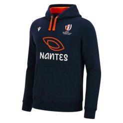 Bluza z kapturem Macron RWC France Nantes. Czerwone spodnie dresowe damskie Macron, bez wzorów, z dresówki. Za 298.50 zł.