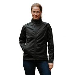Kurtka Damska Greenwich Soft Shell. Czarne kurtki damskie STORMTECH, l, bez wzorów, z materiału, bez kaptura. Za 261.99 zł.