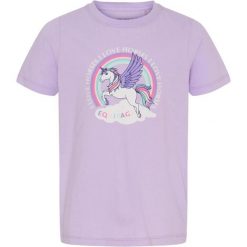 T-shirt dziewczęcy Equipage Anna. Fioletowe koszulki dziewczęce EQUIPAGE, m, bez wzorów, z bawełny, bez ramiączek. Za 143.50 zł.