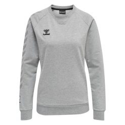 Damska bluza bawełniana Hummel Move Grid. Szare bluzy bez kaptura damskie HUMMEL, m, bez wzorów, z bawełny, bez ramiączek, bez kaptura. Za 232.95 zł.
